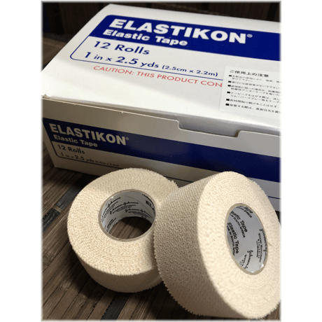 税込！送料込！エラスチコンテープ(ELASTIKON)　2.5cm幅 2巻セット　焼きテーピング　旧ジョンソンエンドジョンソン