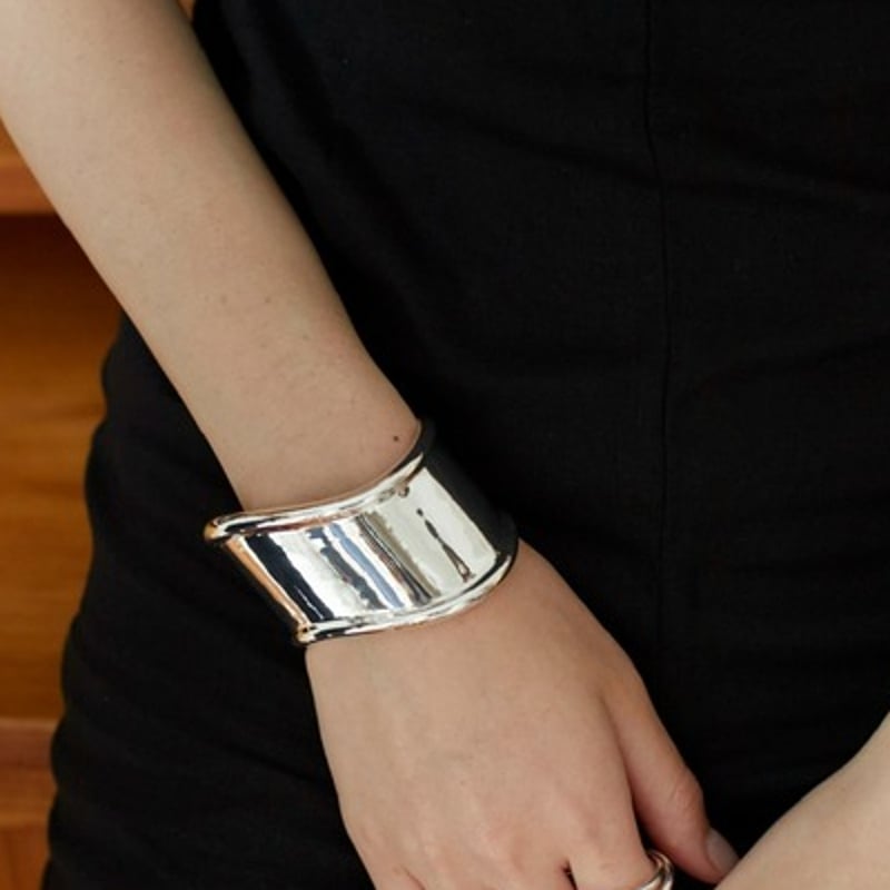 Nothing And Others ボーンバングル シルバー ワイド 新品 ベルファム京都五条店】［Nothing And Others］ウェーブワイド