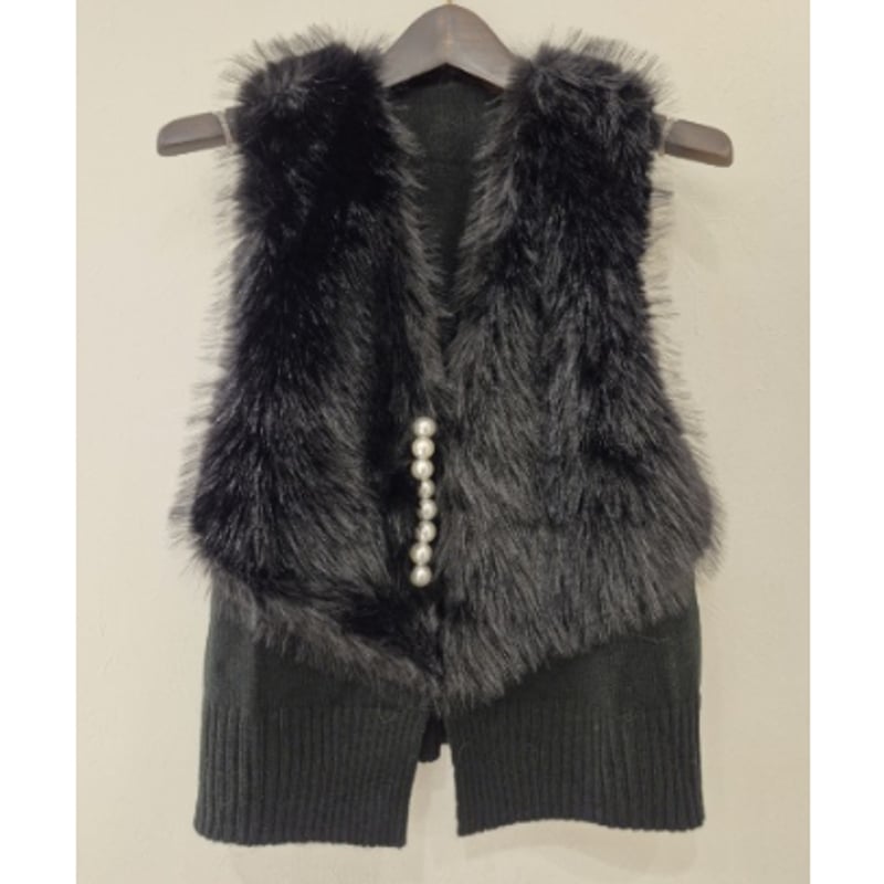 ベルファム京都五条店】［GALENA】］パールボタン ニットコンビ