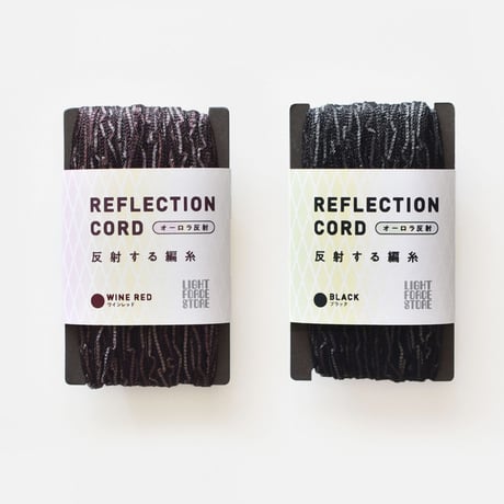 REFLECTION CORD-O (リフレクションコード／オーロラ反射) ブラック/ワインレッド