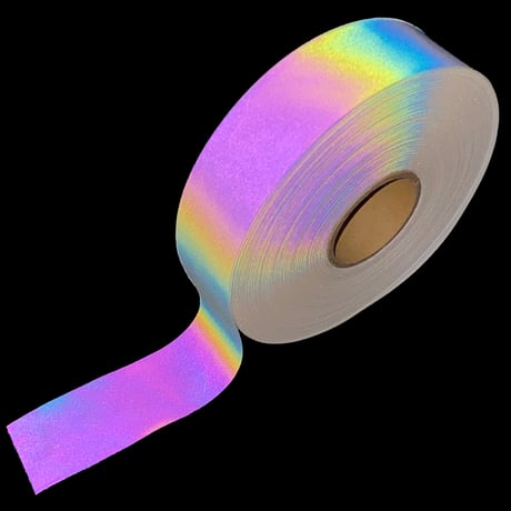【LIGHT FORCE®︎】オーロラリフレクターテープ 25mm幅 ホワイト（透け感あり）
