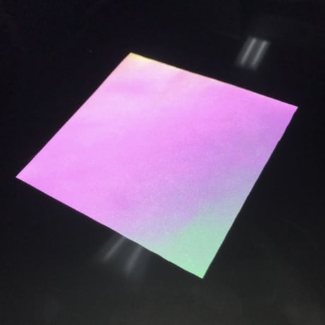 【LIGHT FORCE®︎】オーロラリフレクター生地サンプル 10cm角 ホワイト（透け感あり）