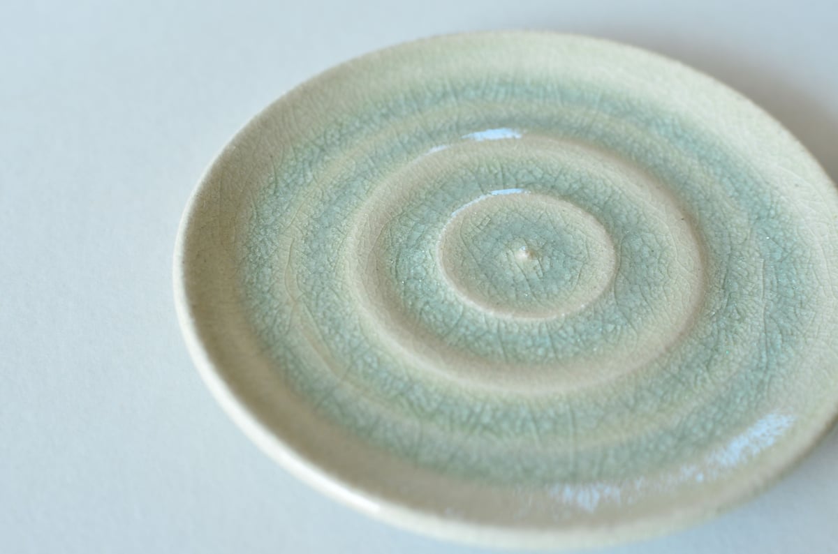 御深井 ひだ皿 豆皿 江戸時代 6枚セット小皿 茶道具 和食器 古陶磁器 骨董品 御深井 ひだ皿 豆皿 江戸時代 6枚セット小皿 茶道具 和食器 古陶磁器