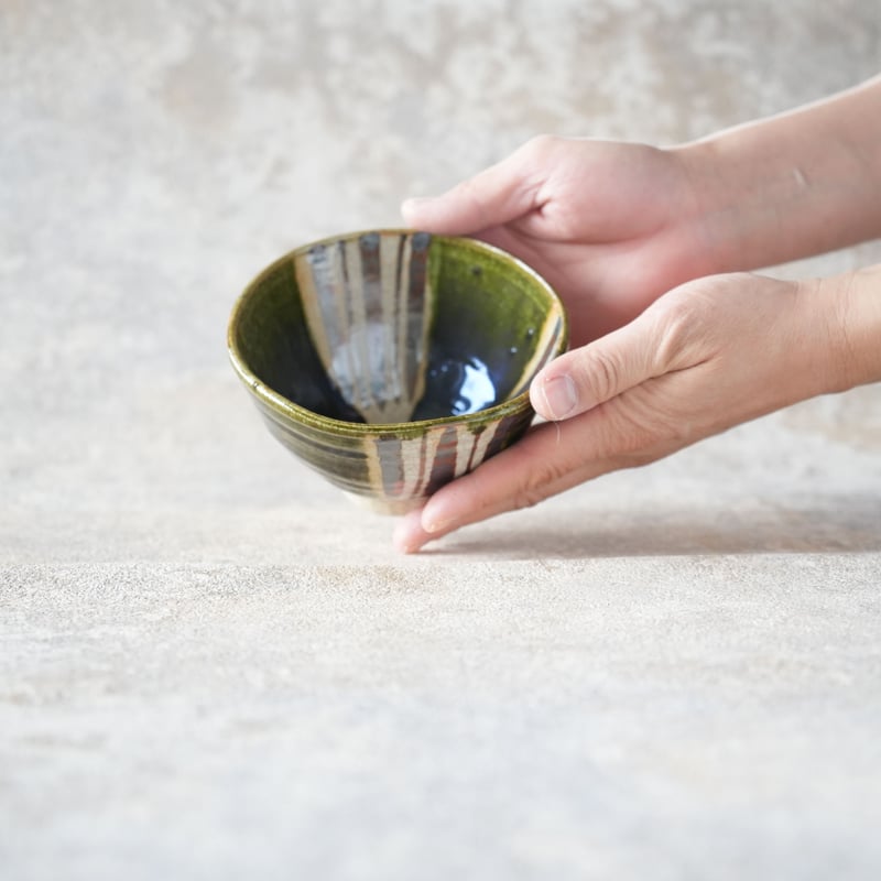 織部六角茶碗 | KASEN POTTERY