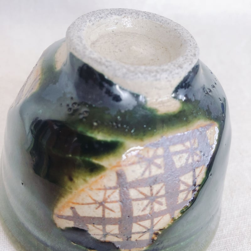 織部面取煎茶湯呑 | KASEN POTTERY