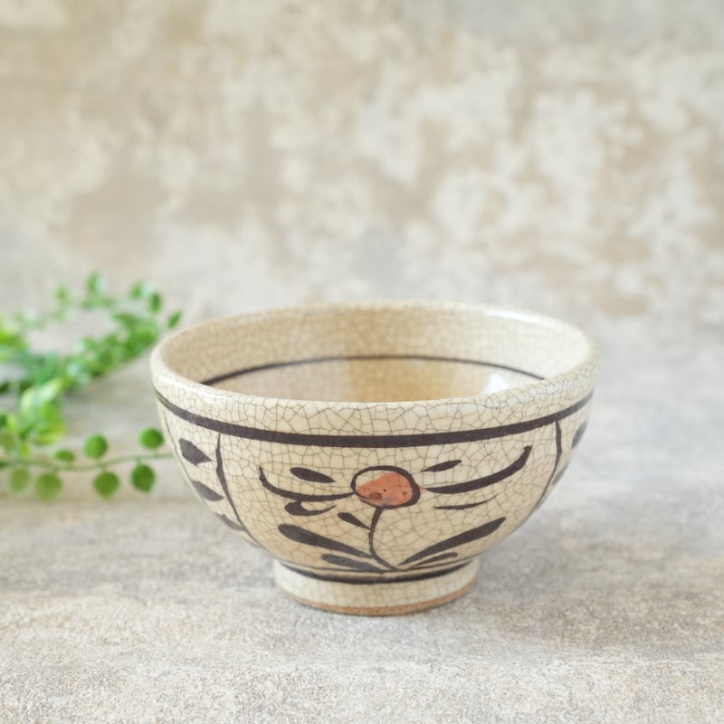 絵瀬戸赤絵飯碗 | KASEN POTTERY