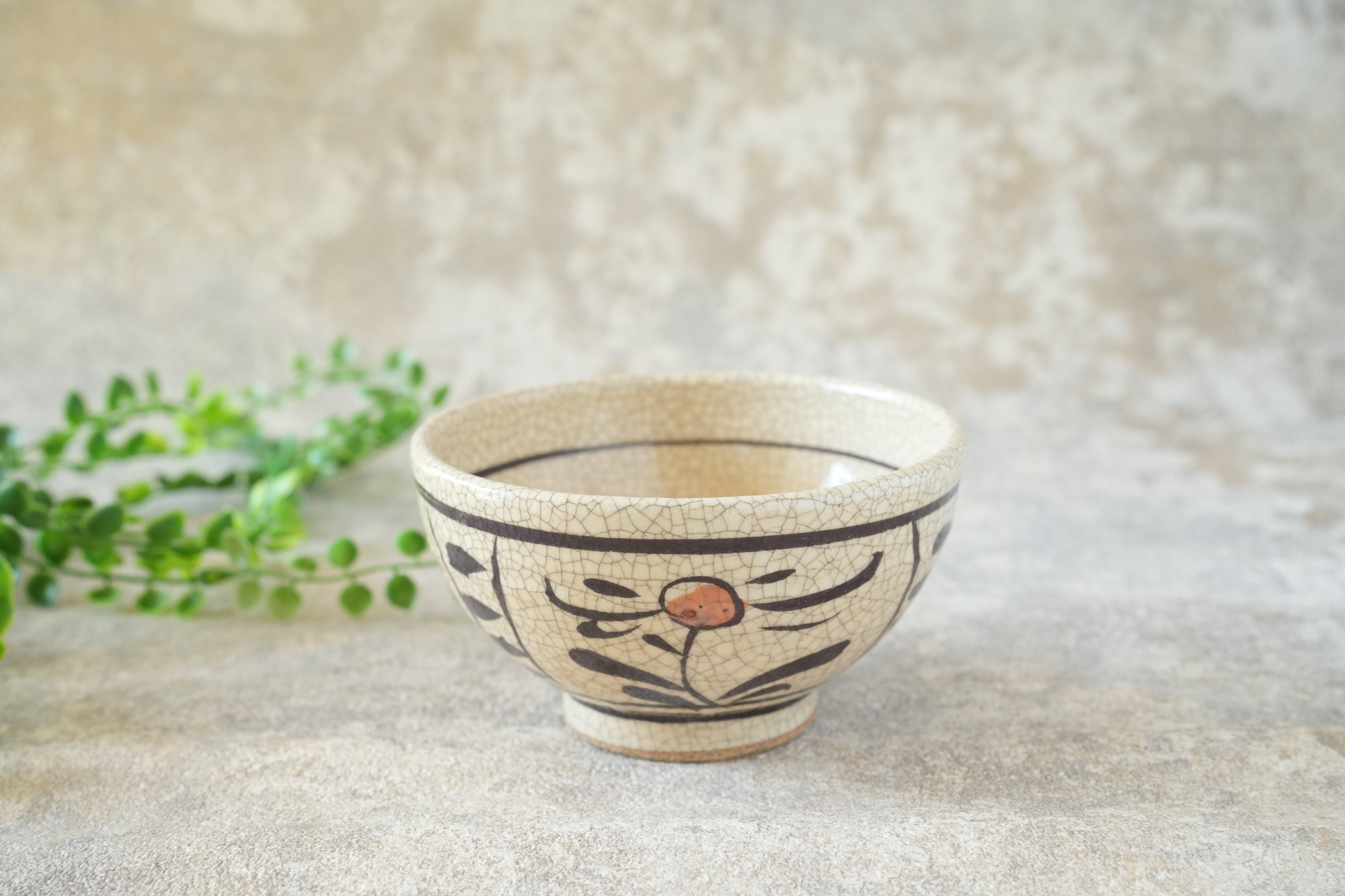 絵瀬戸赤絵飯碗 | KASEN POTTERY