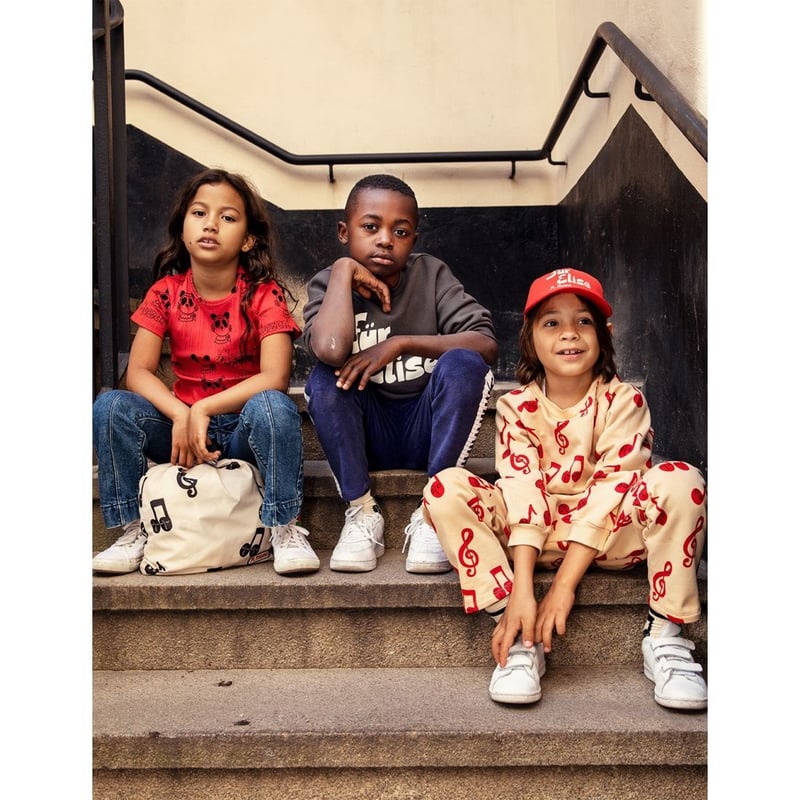 minirodini 音符 裏起毛 トレーナー | tiny baby