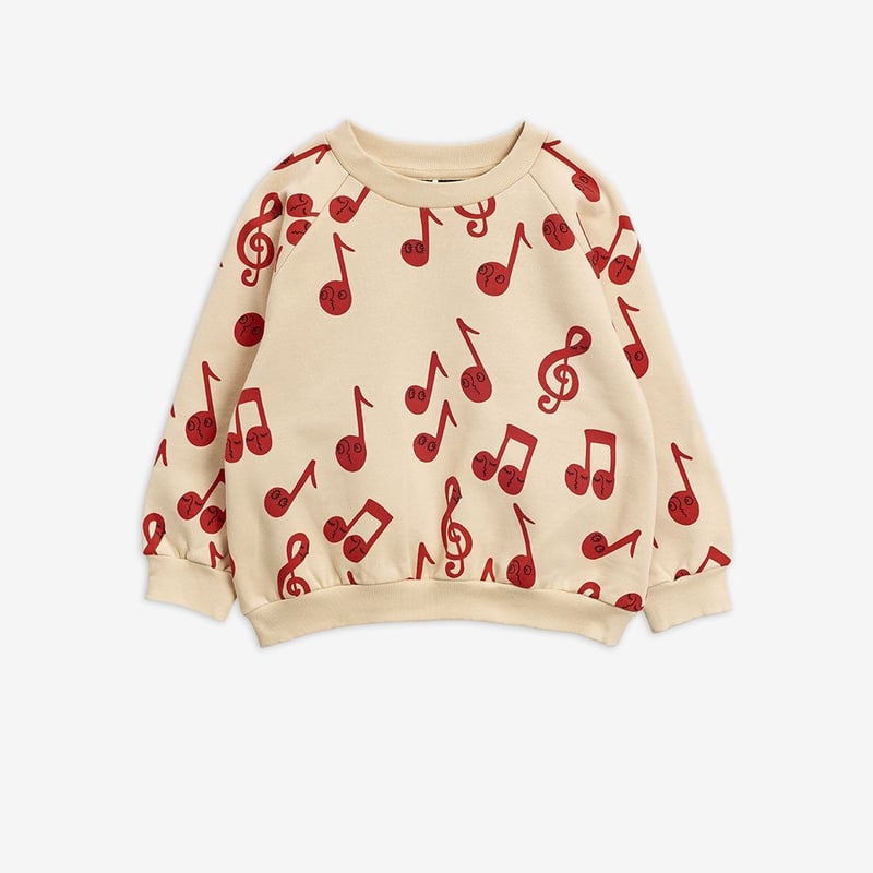 minirodini 音符 裏起毛 トレーナー | tiny baby