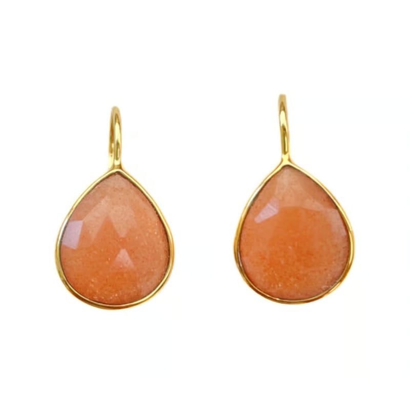 LA SOEUR ピアス ピーチムーンストーン お値下げ ラスール パーニーズ