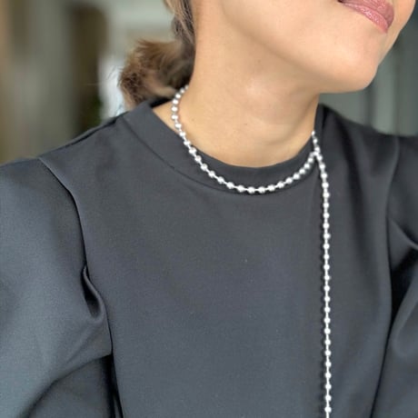 Ete　コンビカラーボールロングチェーンネックレス／S　※オンラインショップ限定商品