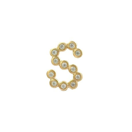 トパーズイニシャルピアス(片耳販売)