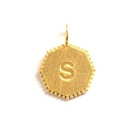 ペンダントトップ　オクタゴン(イニシャル「 s 」)
