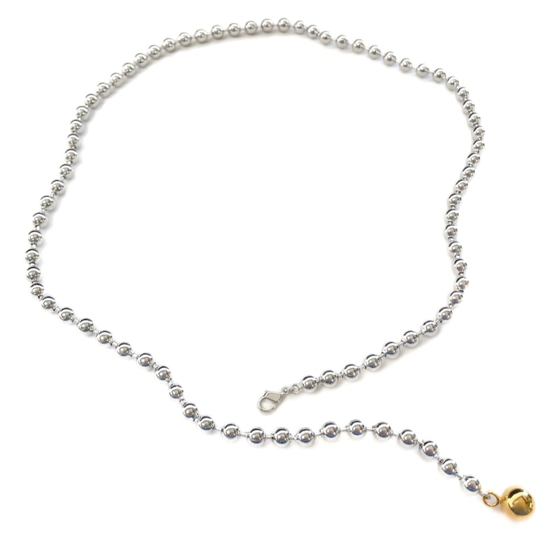 Ete コンビカラーボールロングチェーンネックレス／S ※オンライン