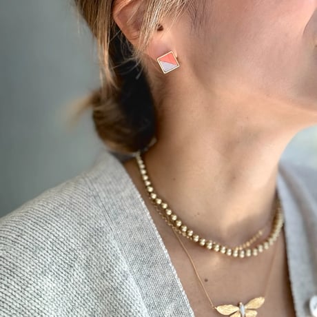 カラーブロックピアス　※オンラインショップ限定商品