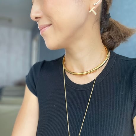 トパーズイニシャルピアス(片耳販売)