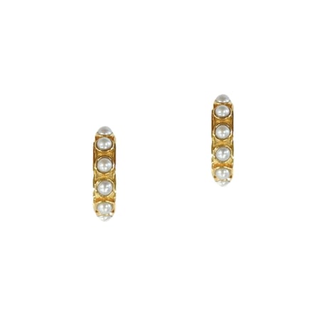 パールフープピアス