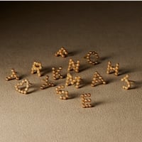 パールイニシャルピアス/ハートピアス(片耳販売)
