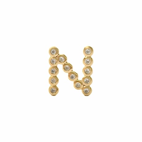 トパーズイニシャルピアス(片耳販売)