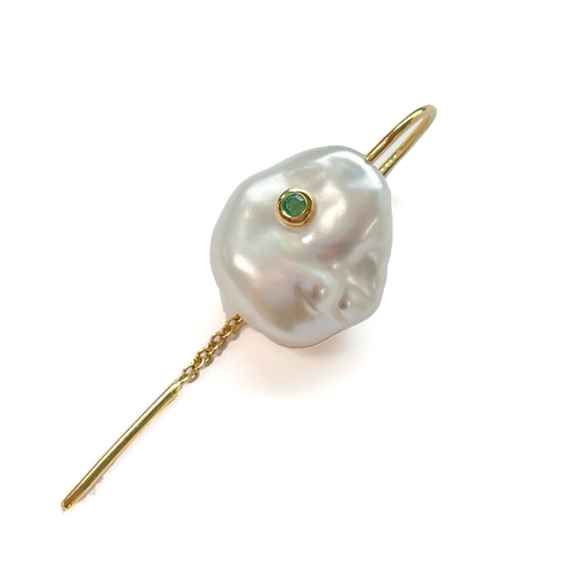 K10 ピアス　6種類　まとめ売り シトロン　エメラルド　パール　サファイア等 エメラルド/K10ピアス（クレサンベール/モンプレジール/K10