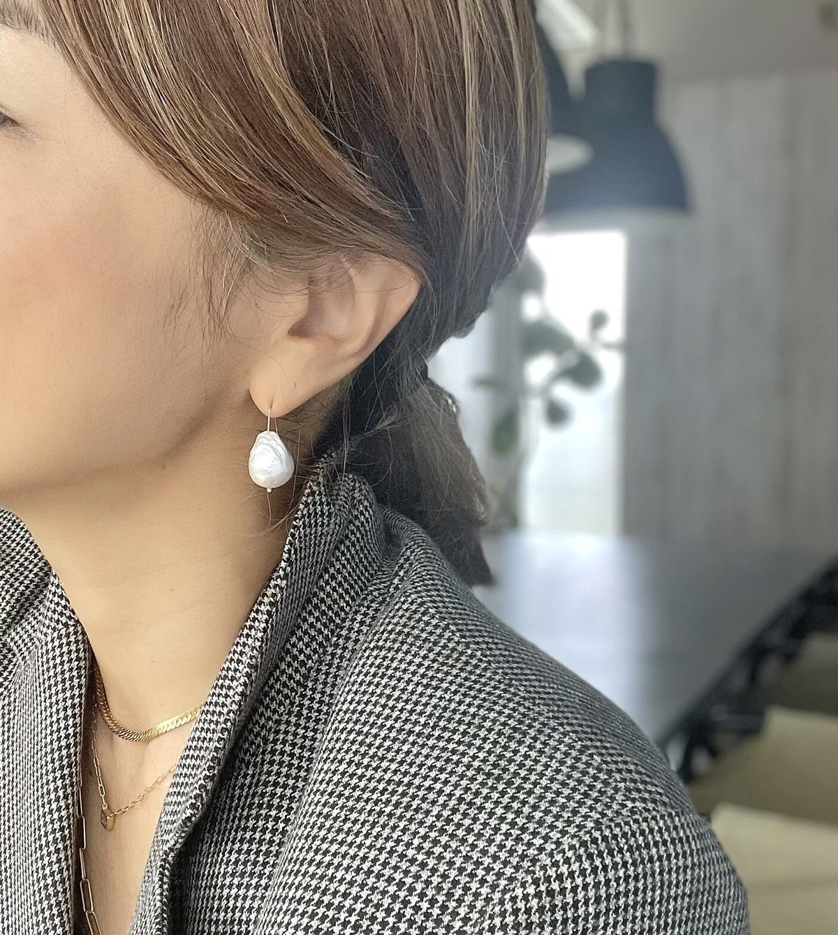 バロックパールピアス(K10) | La Soeur