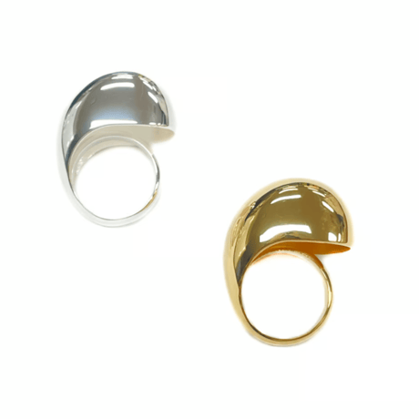 ete リングセット 2個 シルバー ゴールド バイカラー ダブルリングカフ（810235） ｜ women（ウィメンズ