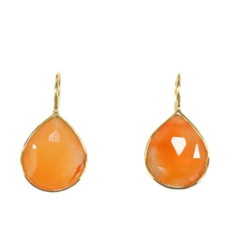 ペアシェイプピアス(カーネリアン) | La Soeur