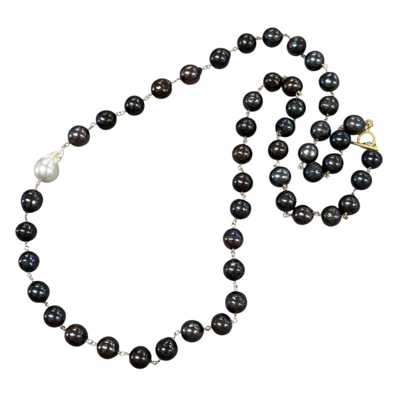 ブラックパールのネックレス ブラックパールロングネックレス | La Soeur