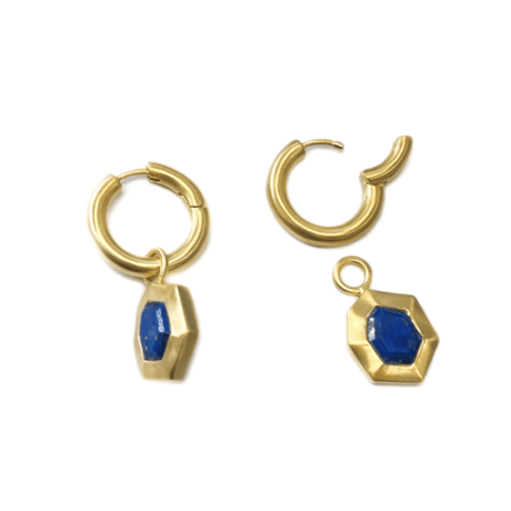 へプタゴンフープピアス