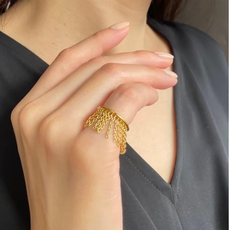 ピグミー○クワトロペタル　フリーリング&フリンジチェーンリング計2点 ピグミー○クワトロペタル フリーリング&フリンジチェーンリング