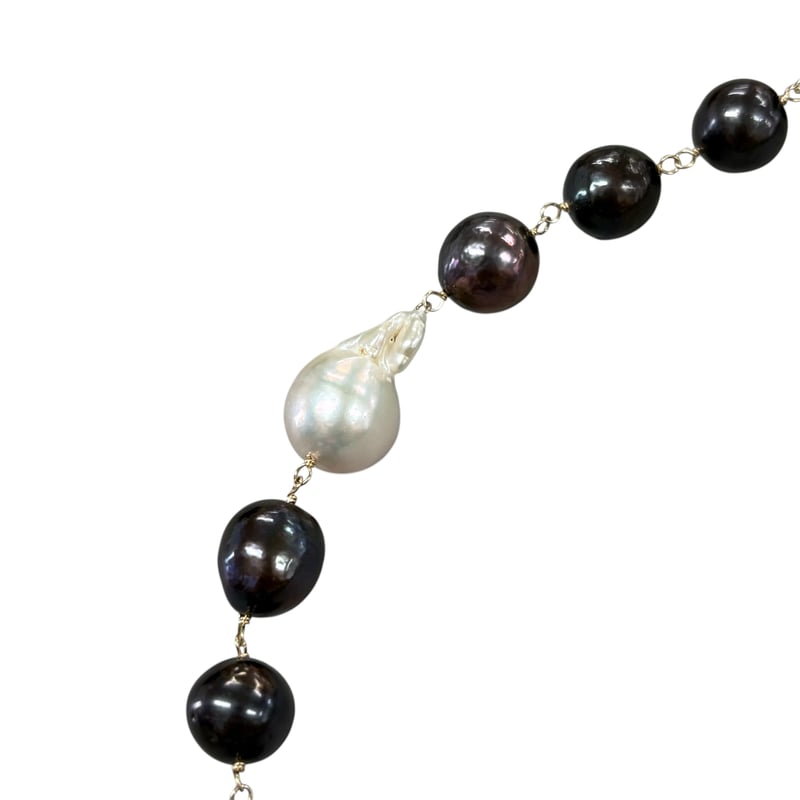 ブラックパールロングネックレス | La Soeur