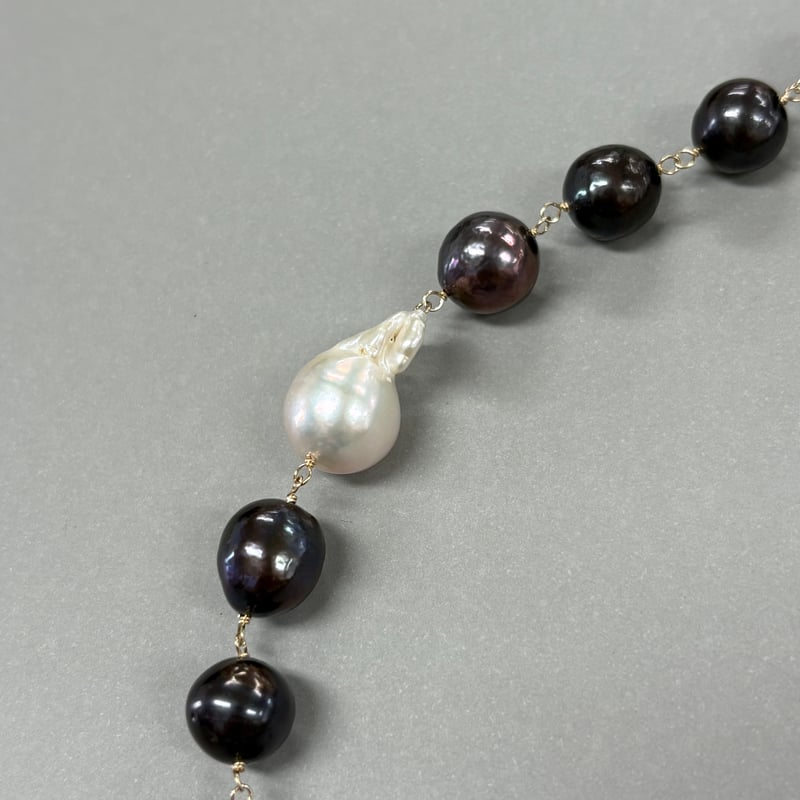 ブラックパールロングネックレス | La Soeur