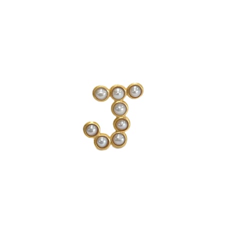 パールイニシャルピアス/ハートピアス(片耳販売)