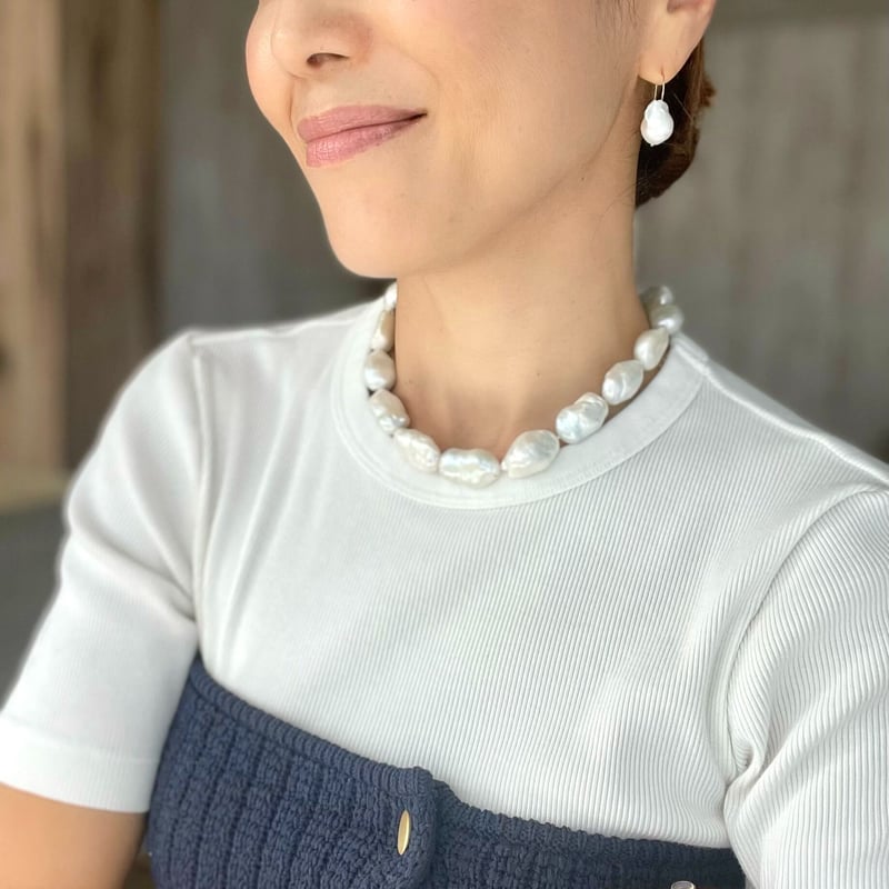 バロックパールピアス/M(K10) | La Soeur バロックパールピアス/M(K10) | La Soeur