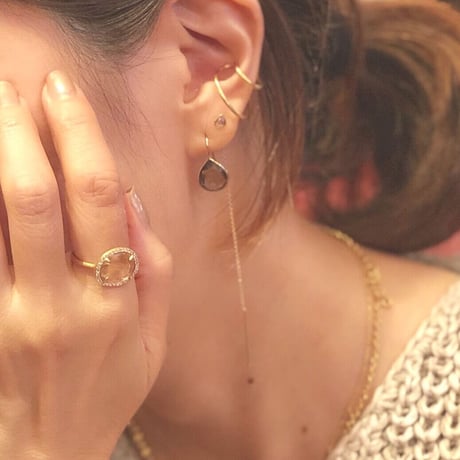 ペアシェイプピアス(カーネリアン)