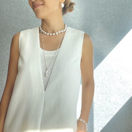 【受注販売】avec deuxclefs×La Soeur　イニシャルチャーム（シルバー）