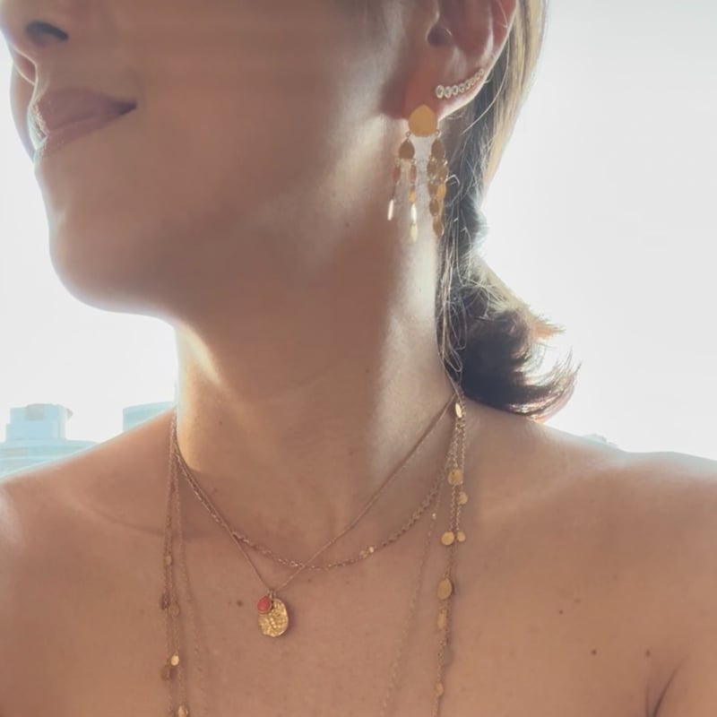ティアドロップシャンデリアピアス | La Soeur