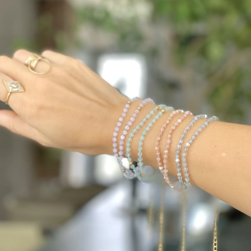 チャリティー】天然石ビーズ＋ゴールドパーツ 2WAYネックレス | La Soeur