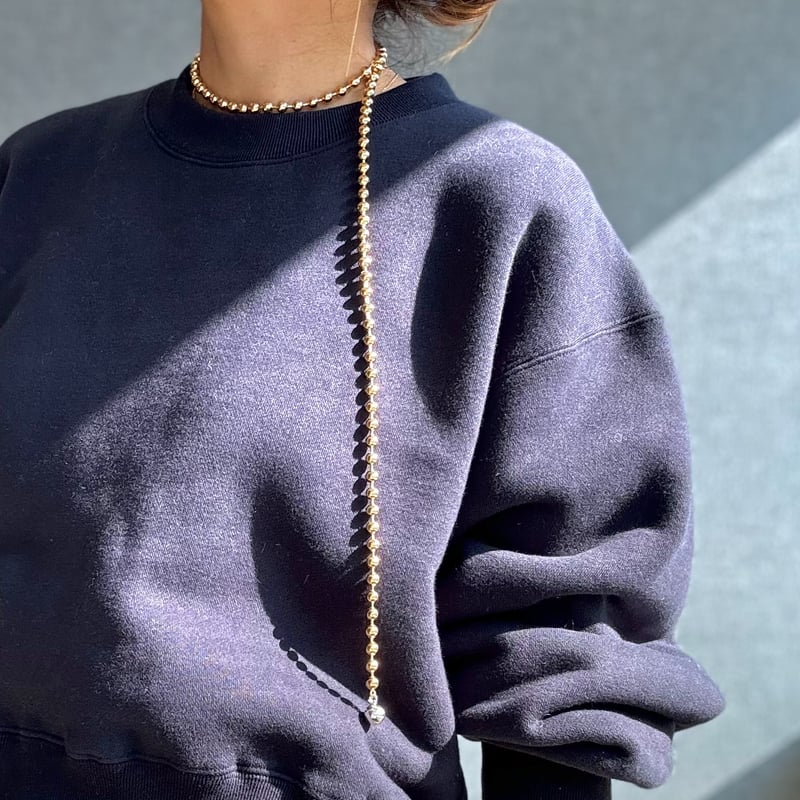 Ete コンビカラーボールロングチェーンネックレス／S ※オンライン