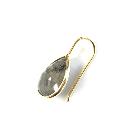 ペアシェイプピアス(ラブラドライト)