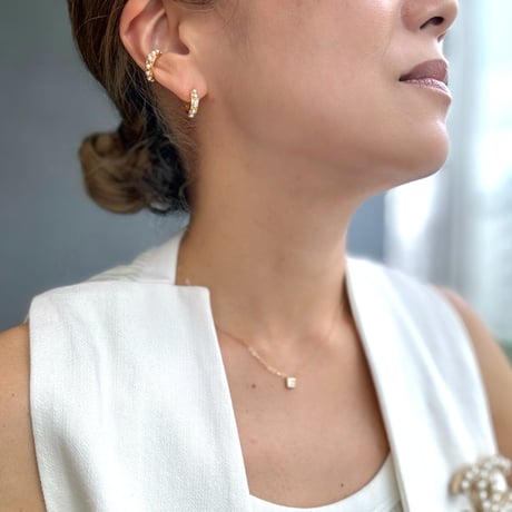パールフープピアス