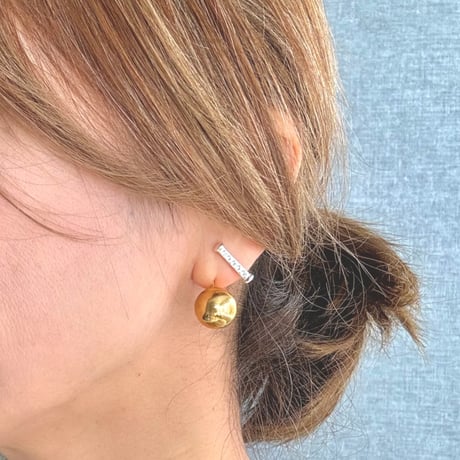 トパーズボールキャッチピアス