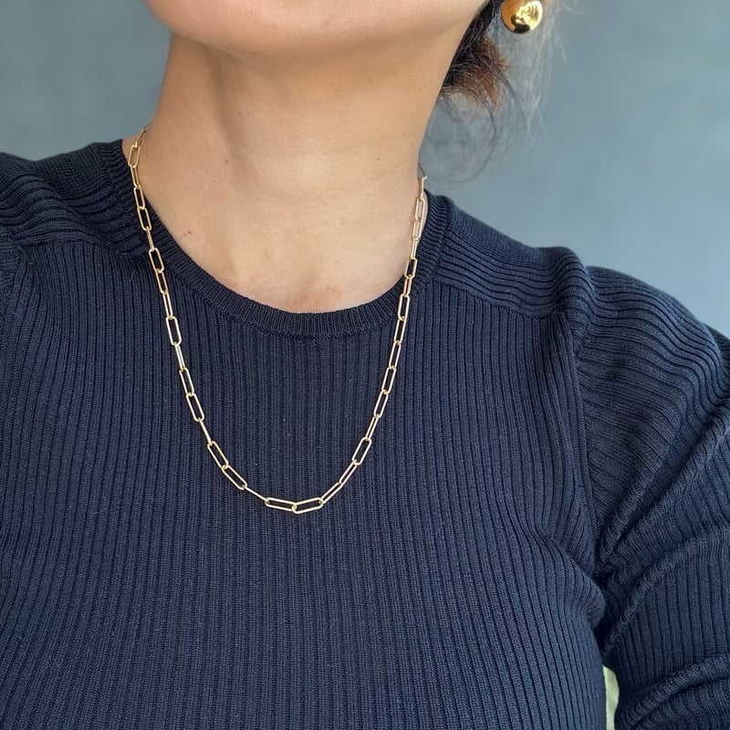 18kレックレス50cm週末 幅22mm ステンレス 喜平チェーンネックレス 18k GP gold