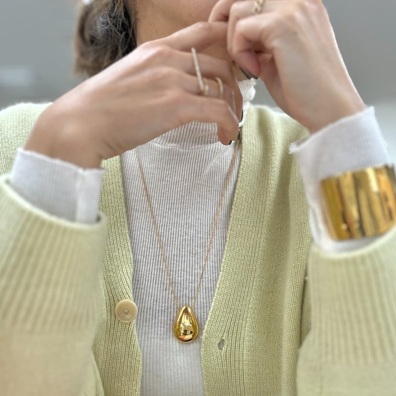 ete ゴールド ドロップ型ネックレス Ete チャンキードロップネックレス(ゴールド／シルバー)※オンライン