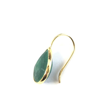 ペアシェイプピアス(マラカイト)