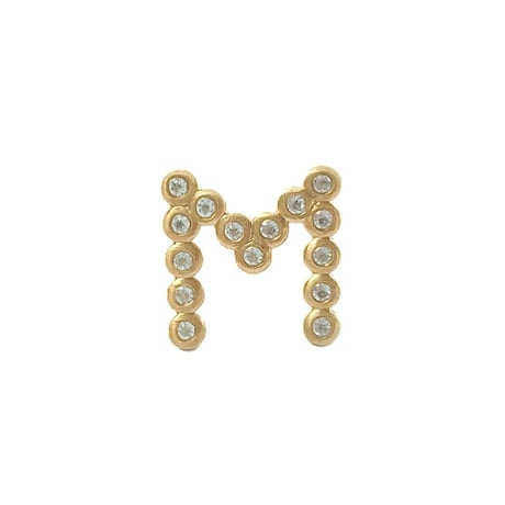 トパーズイニシャルピアス(片耳販売)