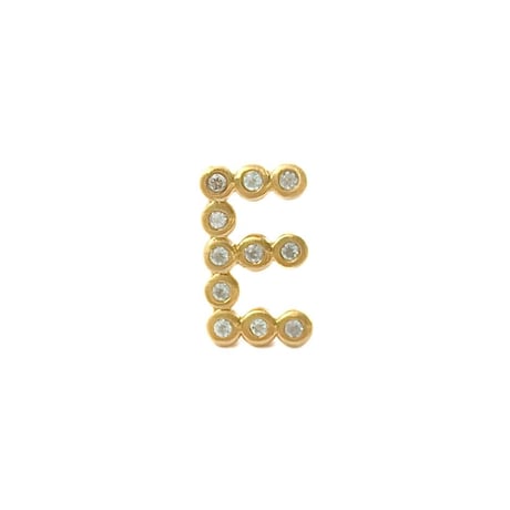 トパーズイニシャルピアス(片耳販売)