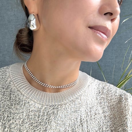 Ete　チャンキードロップピアス／L(ゴールド／シルバー)  ※オンラインショップ限定商品