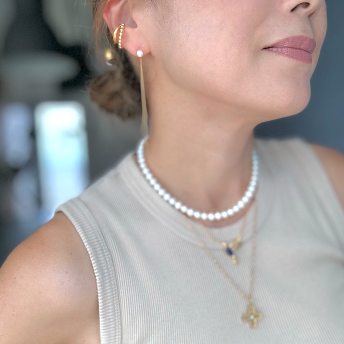 パールアメリカンピアス | La Soeur