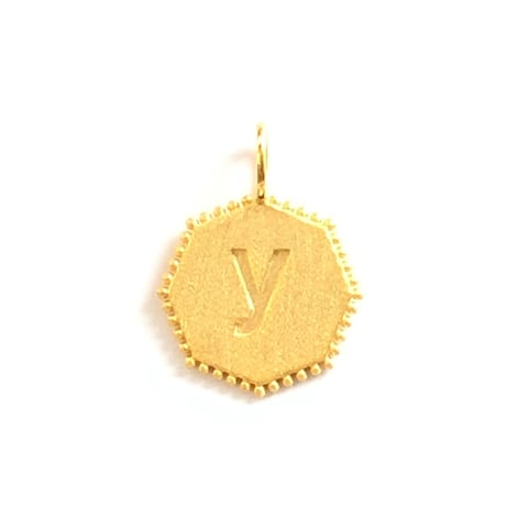 ペンダントトップ　オクタゴン(イニシャル「 y 」)